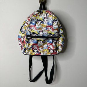 Rare Loungefly Disney Princess Mini Backpack All Over Face Print Expressions